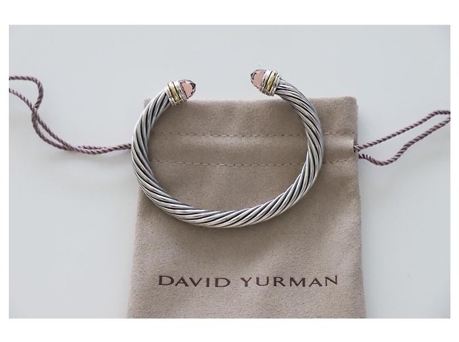Autre Marque 7Bracciale in morganite con cavo da mm Argento - vista 3
