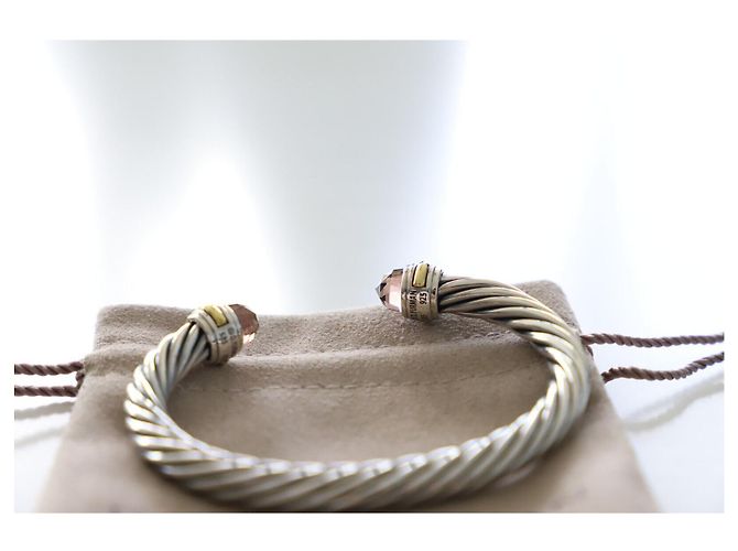 Autre Marque 7Bracciale in morganite con cavo da mm Argento - vista 4