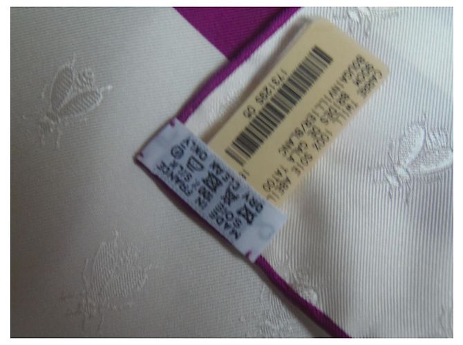 Foulard Hermès Brides de Gala Tattoo seta viola bianco Porpora - vista 6
