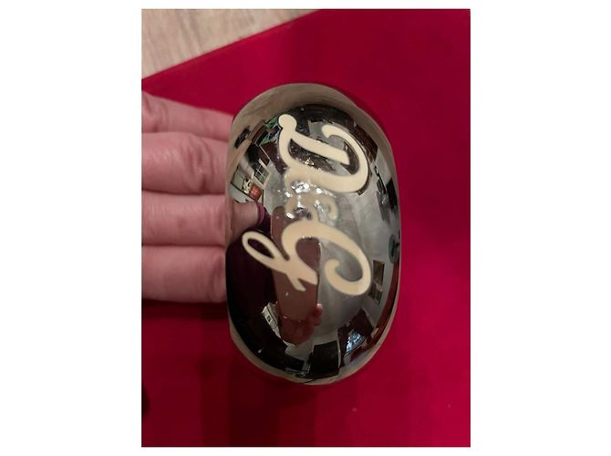 Dolce & Gabbana Bracciale rigido argento in ceramica D&G - vista 4