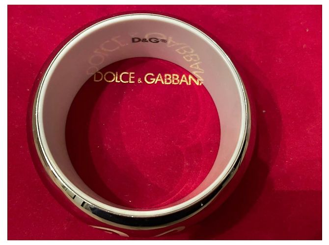 Dolce & Gabbana Bracciale rigido argento in ceramica D&G - vista 6