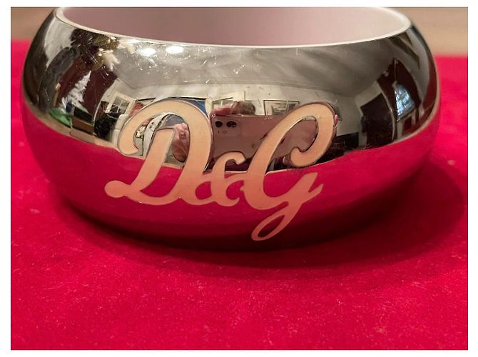 Dolce & Gabbana Bracciale rigido argento in ceramica D&G - vista 8