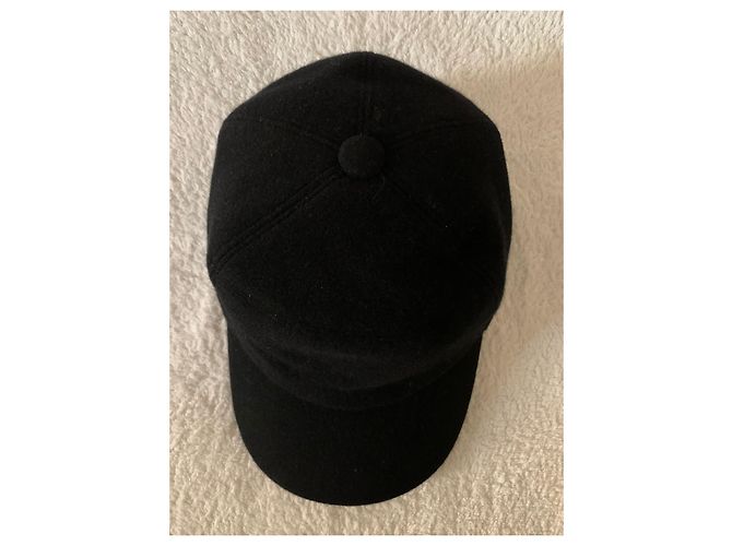 Hermès Berretto da baseball in lana d'angora nera Nero - vista 10