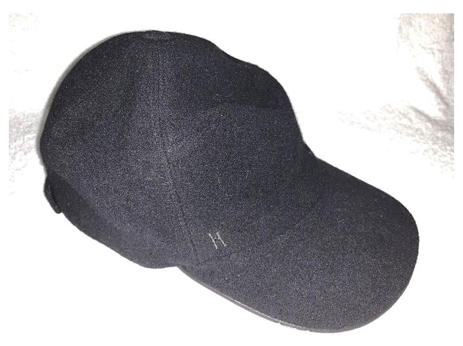 Hermès Berretto da baseball in lana d'angora nera Nero - vista 12