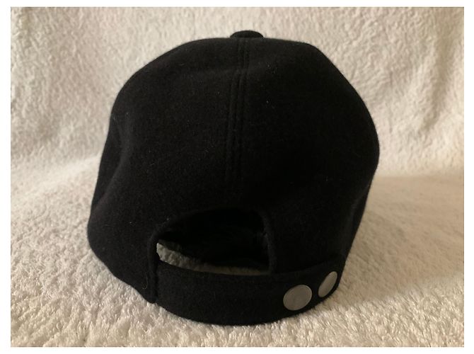 Hermès Berretto da baseball in lana d'angora nera Nero - vista 2