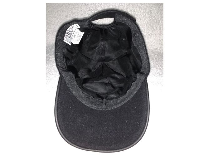 Hermès Berretto da baseball in lana d'angora nera Nero - vista 3