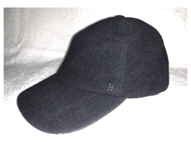 Hermès Berretto da baseball in lana d'angora nera Nero - vista 9