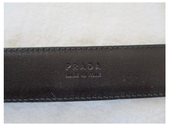Cinturón Prada de cuero negro 90 cm - vista 4