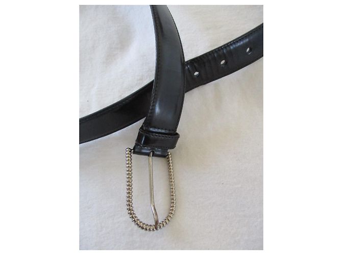 Cinturón Prada de cuero negro 90 cm - vista 5