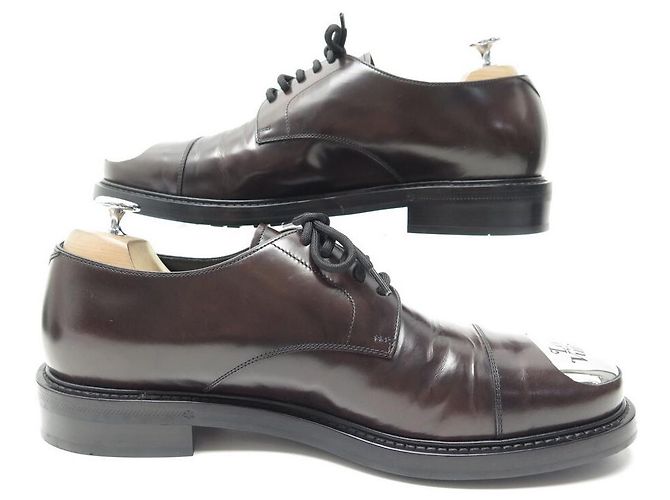 SCARPE DERBY LOUIS VUITTON VOLTAIRE IN PELLE MARRONE MOKA 45 45.5 Scarpe - vista 2