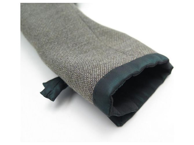 LOUIS VUITTON CAPPOTTO LUNGO T36 S CAPPOTTO FOGLIE BOTTONI GRIGIO RICAMI - vista 6