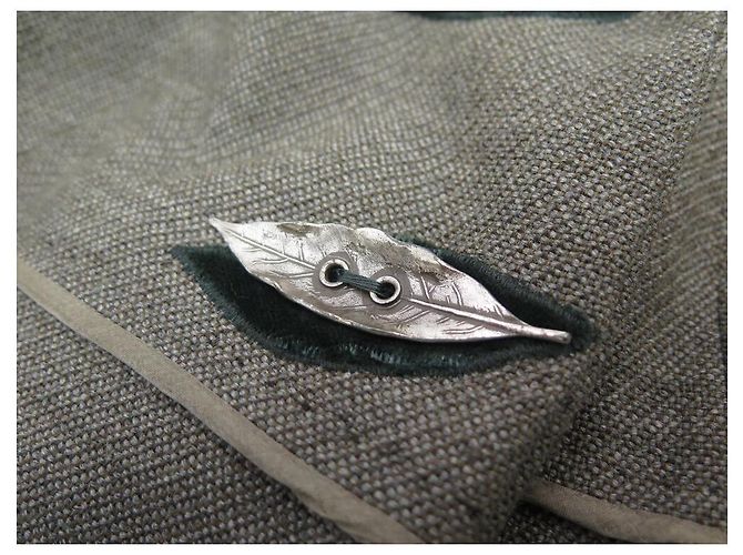 LOUIS VUITTON CAPPOTTO LUNGO T36 S CAPPOTTO FOGLIE BOTTONI GRIGIO RICAMI - vista 9
