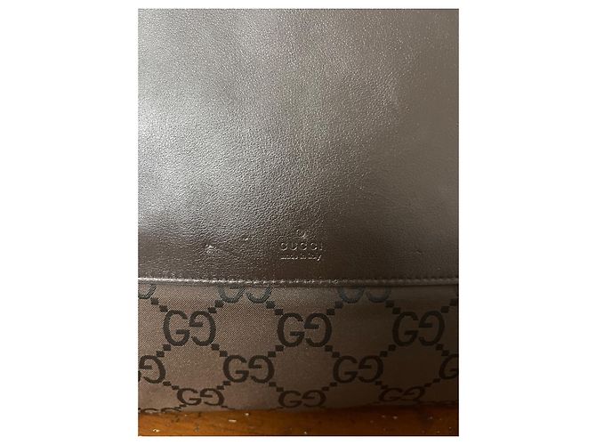 Borsa tote Gucci GG marrone in tela - vista 3
