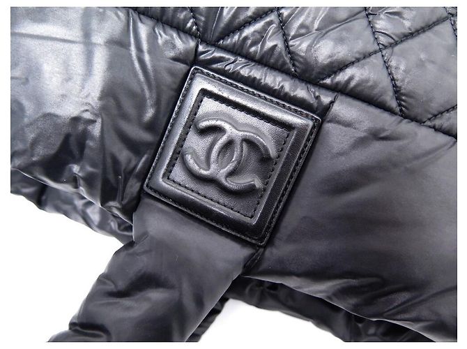 BORSA CHANEL COCOON CABAS 50BORSA A MANO NERA IMBOTTITA IN NYLON CM Nero - vista 3
