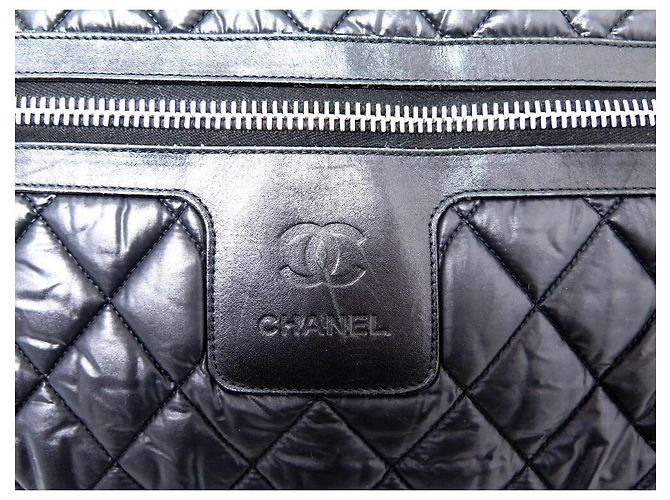 BORSA CHANEL COCOON CABAS 50BORSA A MANO NERA IMBOTTITA IN NYLON CM Nero - vista 4