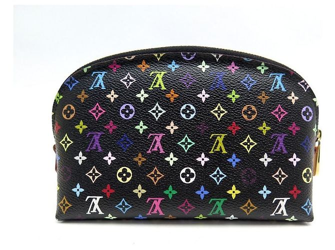 NUOVA BORSA LOUIS VUITTON M47355 SACCHETTO COSMETICO MURAKAMI POUCH MONOGRAM Nero - vista 2