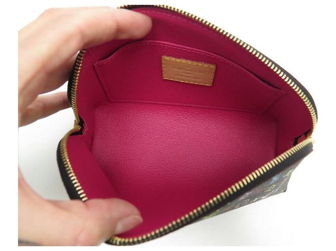 NUOVA BORSA LOUIS VUITTON M47355 SACCHETTO COSMETICO MURAKAMI POUCH MONOGRAM Nero - vista 3