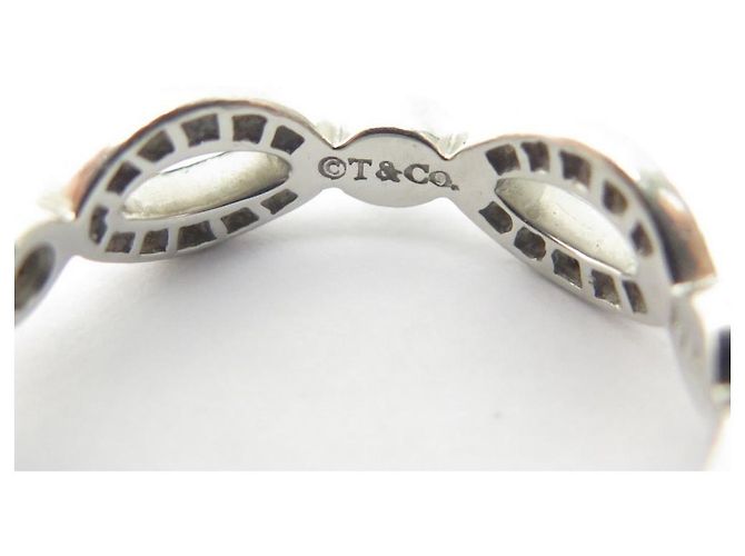 TIFFANY & CO TRING 50 IN PLATIN & 65 PLATIN-DIAMANTRING Silber - Ansicht 4