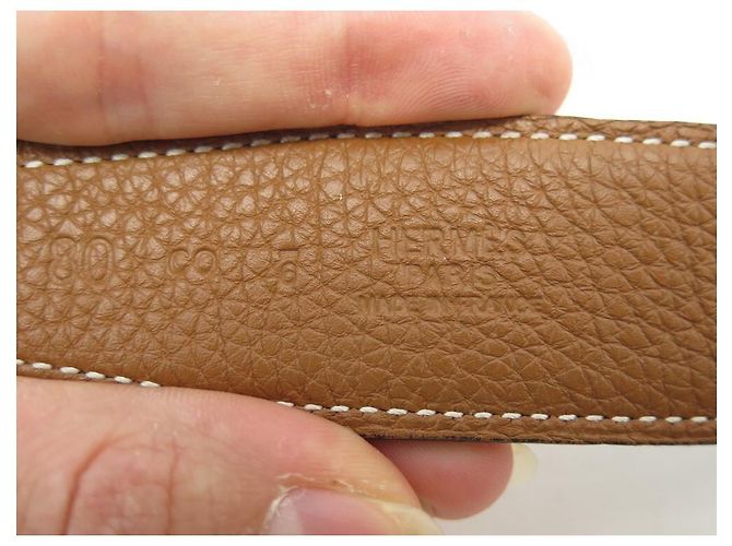 Hermès CINTURON REVERSIBLE HERMES T80 HEBILLA CADENA ANCLA NEGRA 32Cinturón de cuero MM - vista 10