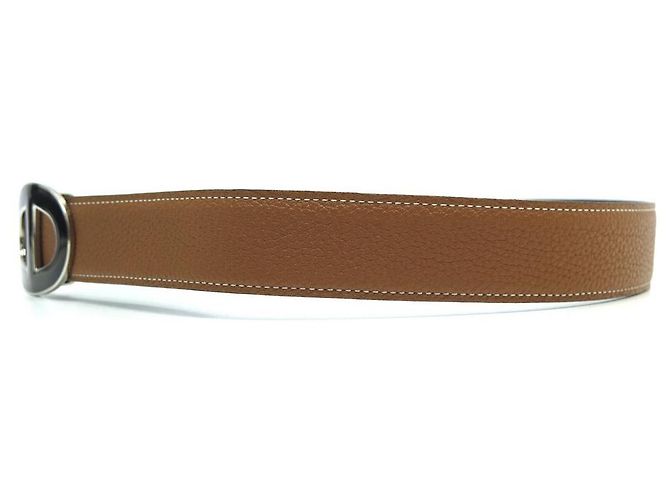 Hermès CINTURON REVERSIBLE HERMES T80 HEBILLA CADENA ANCLA NEGRA 32Cinturón de cuero MM - vista 6