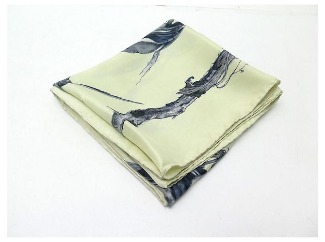 Hermès SCIARPA VINTAGE HERMES LES PIES XAVIER DE PORET 1971 carré 90 Sciarpa seta Crudo - vista 6