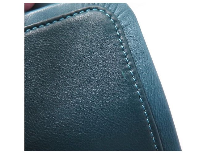 CHANEL MAXI HANDTASCHE 2.55 PREUSSENBLAU GESTEPPTES LACKLEDER + TASCHENBOX - Ansicht 23