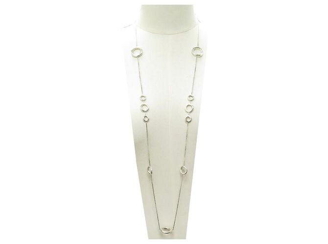 CHRISTOFLE SET COLLANA COLLANA ANELLO IDOLE T51 ANELLI D'ARGENTO - vista 2