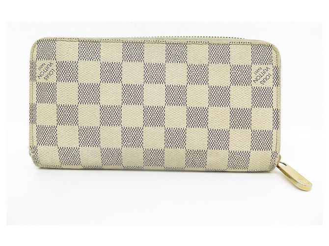 LOUIS VUITTON CLEMENCE BRIEFTASCHE KARIERTES CANVAS BEIGE N60111 Geldbörse - Ansicht 2
