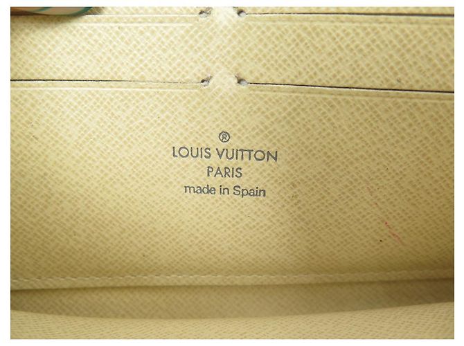 LOUIS VUITTON CLEMENCE BRIEFTASCHE KARIERTES CANVAS BEIGE N60111 Geldbörse - Ansicht 3
