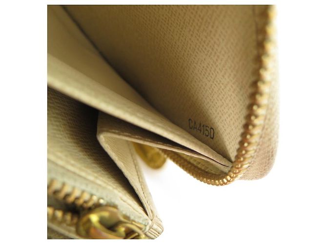 LOUIS VUITTON CLEMENCE BRIEFTASCHE KARIERTES CANVAS BEIGE N60111 Geldbörse - Ansicht 4