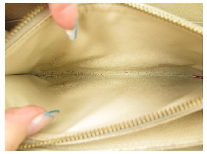 LOUIS VUITTON CLEMENCE BRIEFTASCHE KARIERTES CANVAS BEIGE N60111 Geldbörse - Ansicht 8