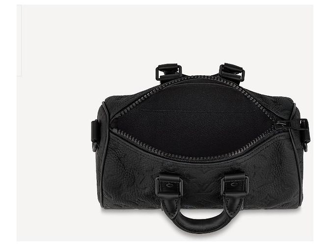 Abbesses Louis Vuitton LV Keepall 25 Monogram Leather Black - view 3