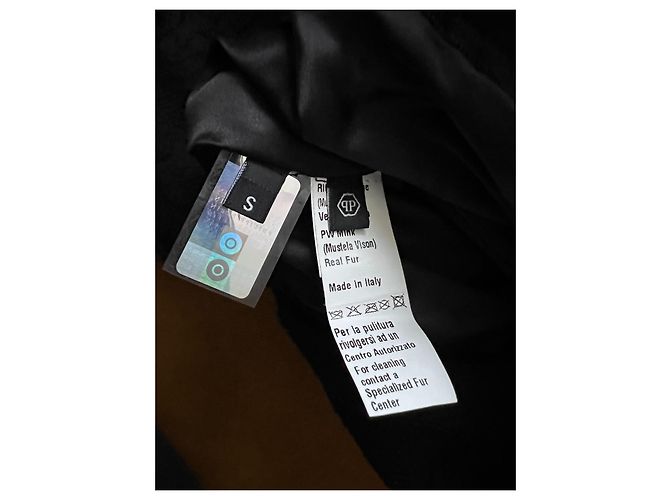 Abrigo de piel de visón Philipp Plein Best black negro - vista 10