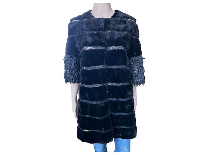 Abrigo de piel de visón Philipp Plein Best black negro - vista 2