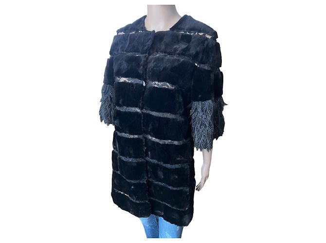 Abrigo de piel de visón Philipp Plein Best black negro - vista 3