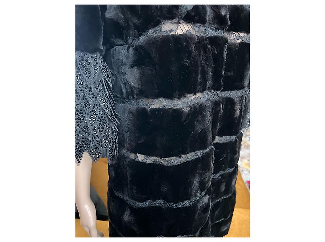 Abrigo de piel de visón Philipp Plein Best black negro - vista 4
