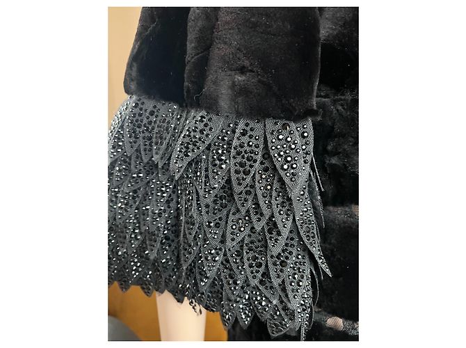 Abrigo de piel de visón Philipp Plein Best black negro - vista 5