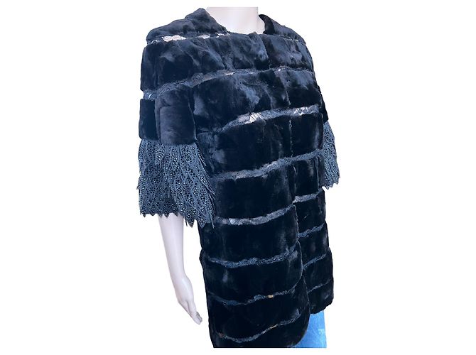 Abrigo de piel de visón Philipp Plein Best black negro - vista 6