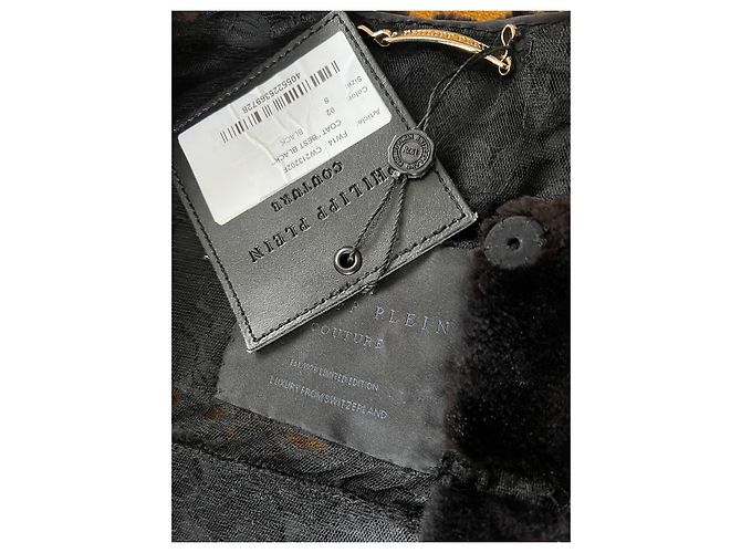 Abrigo de piel de visón Philipp Plein Best black negro - vista 9