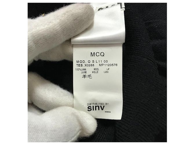 *MCQ ALEXANDER McQUEEN Women's S Size Wool Long Sleeve Sweater Turtleneck Black - view 3