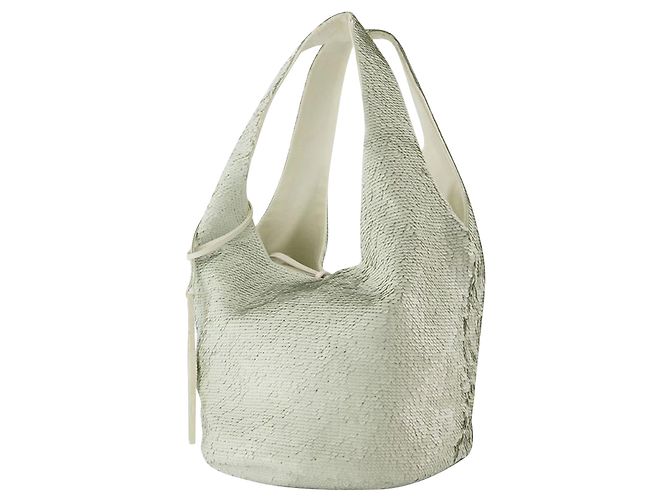 JW Anderson Mini-Tasche mit Pailletten - J.W. Anderson - Weiß - Leder - Ansicht 2