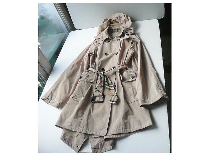 BURBERRY Trench beige con cappuccio removibile 14 AN B.E - vista 6