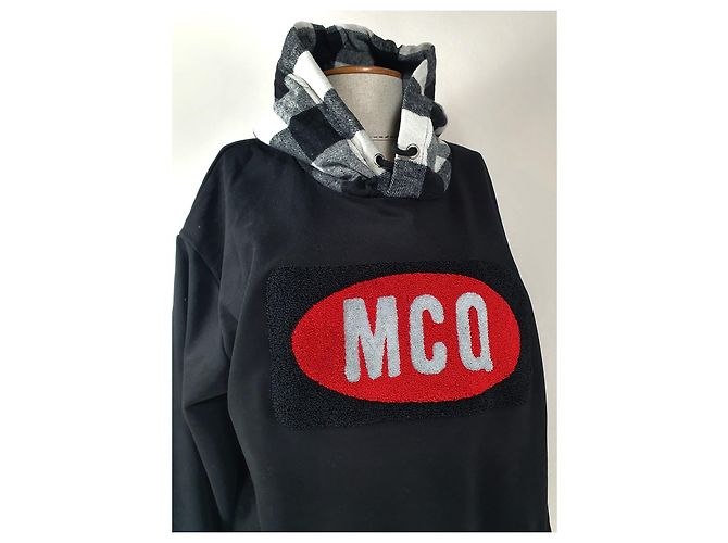 Felpa Alexander McQueen MCQ Nera Multicolore Cotone Nero - vista 2