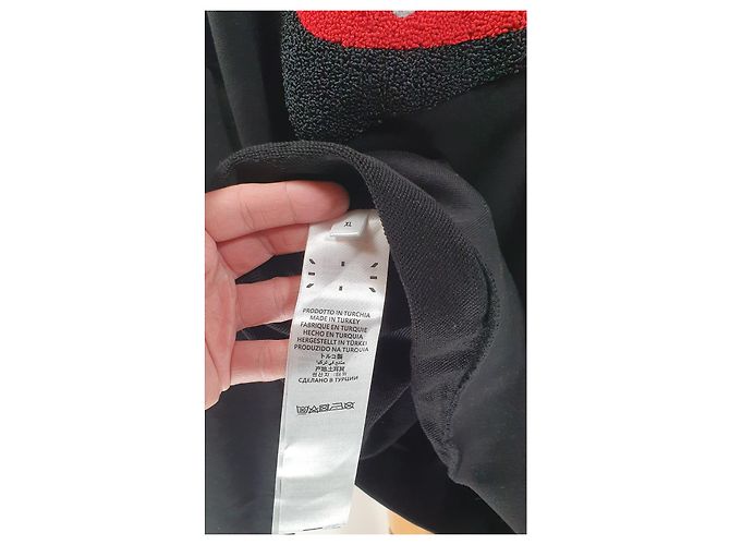 Felpa Alexander McQueen MCQ Nera Multicolore Cotone Nero - vista 5