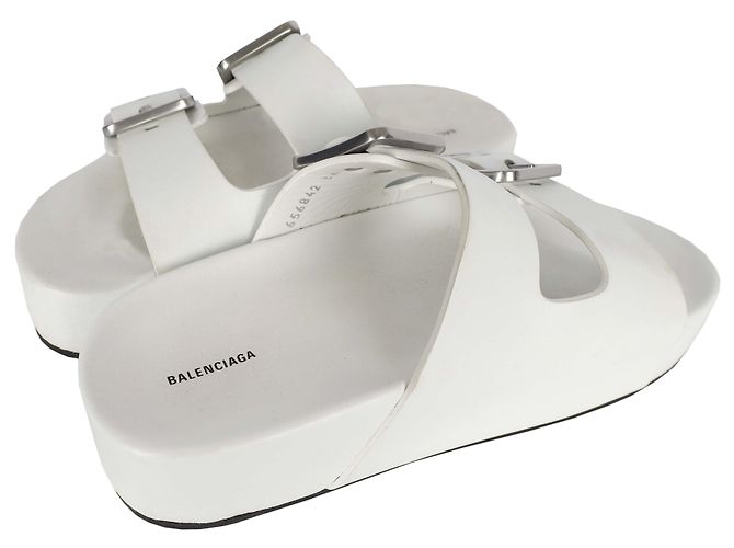 Balenciaga Mallorca Plateausandale Weiß - Ansicht 4