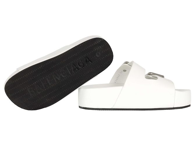 Balenciaga Mallorca Plateausandale Weiß - Ansicht 5