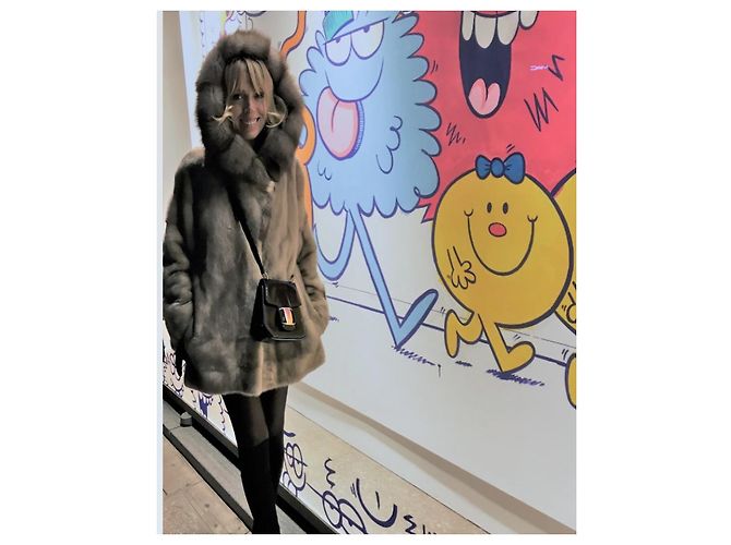 Autre Marque Abrigo Hronis Furs de visón y marta gris - vista 5