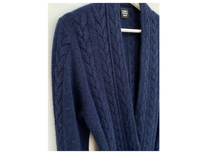 Autre Marque Kaschmir-Strickwaren von Femmes Fatales Blau - Ansicht 10