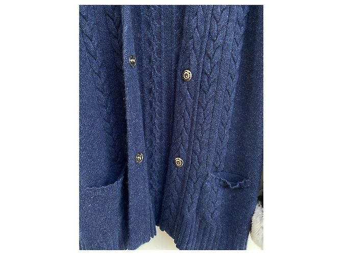 Autre Marque Kaschmir-Strickwaren von Femmes Fatales Blau - Ansicht 18