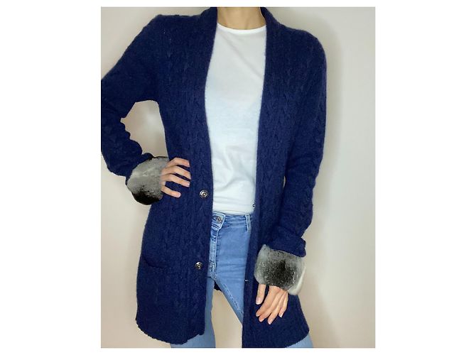 Autre Marque Kaschmir-Strickwaren von Femmes Fatales Blau - Ansicht 3
